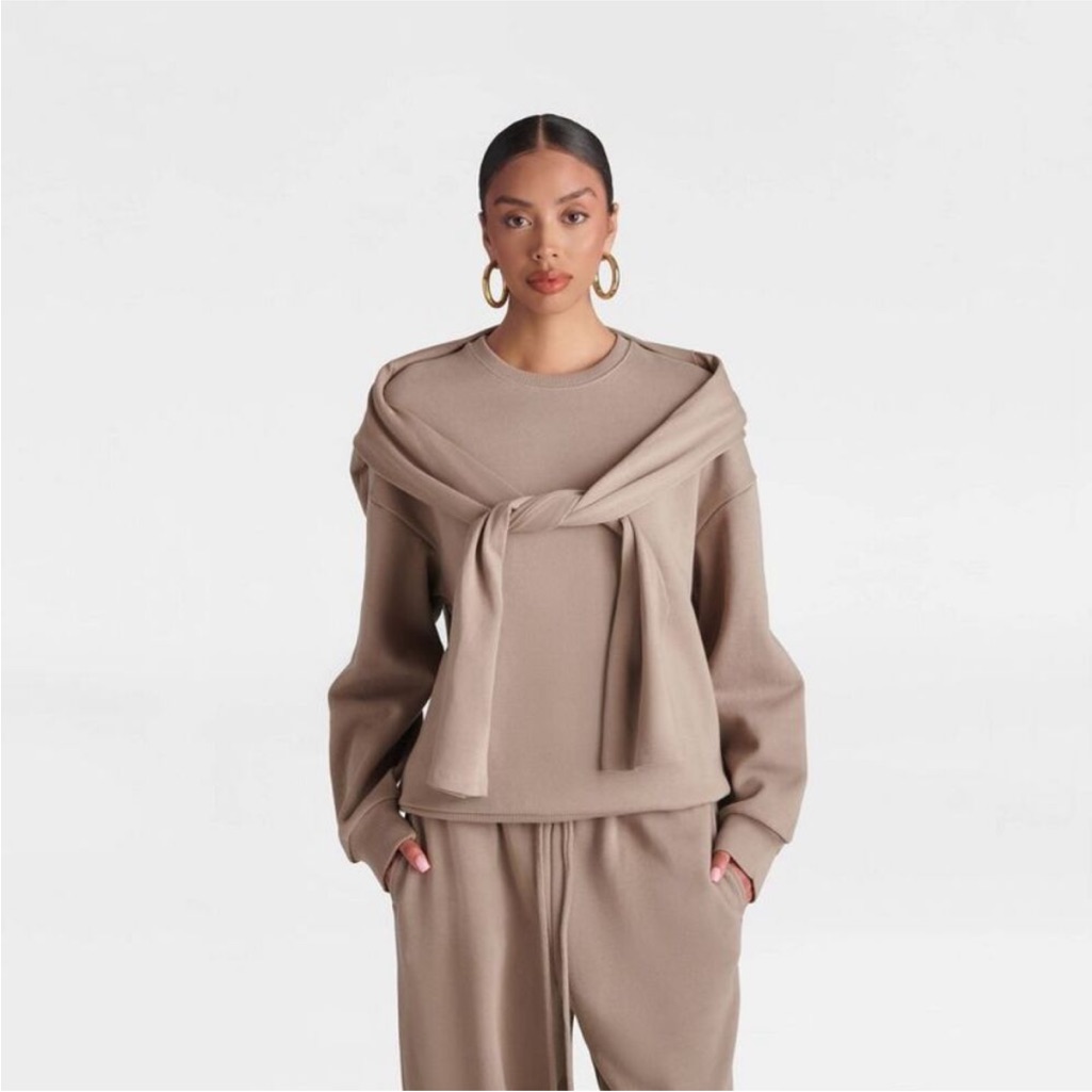 Kbb By Kahlana X Target Womens Long Sleeve The Double Lay Tan Brand New